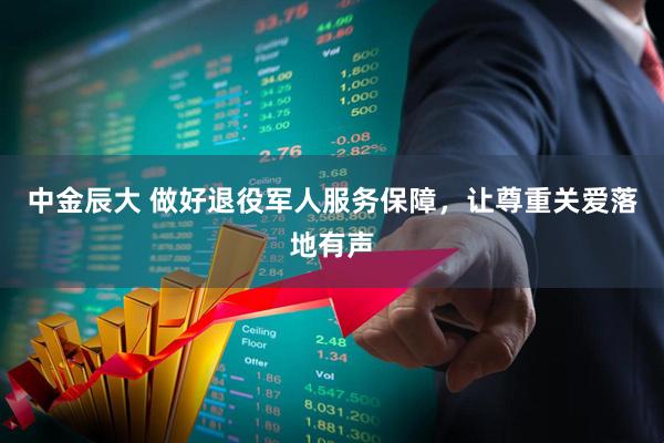 中金辰大 做好退役军人服务保障，让尊重关爱落地有声
